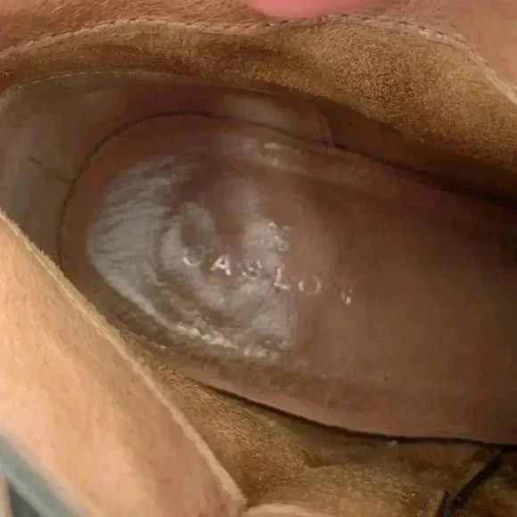 Caslon womens booties size 38 gray suede pull on belted wedge boots - Picture 13 of 14